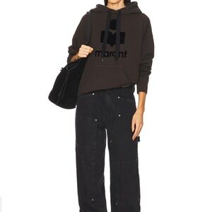 Isabel Marant Mansel Hoodie in Faded Black
